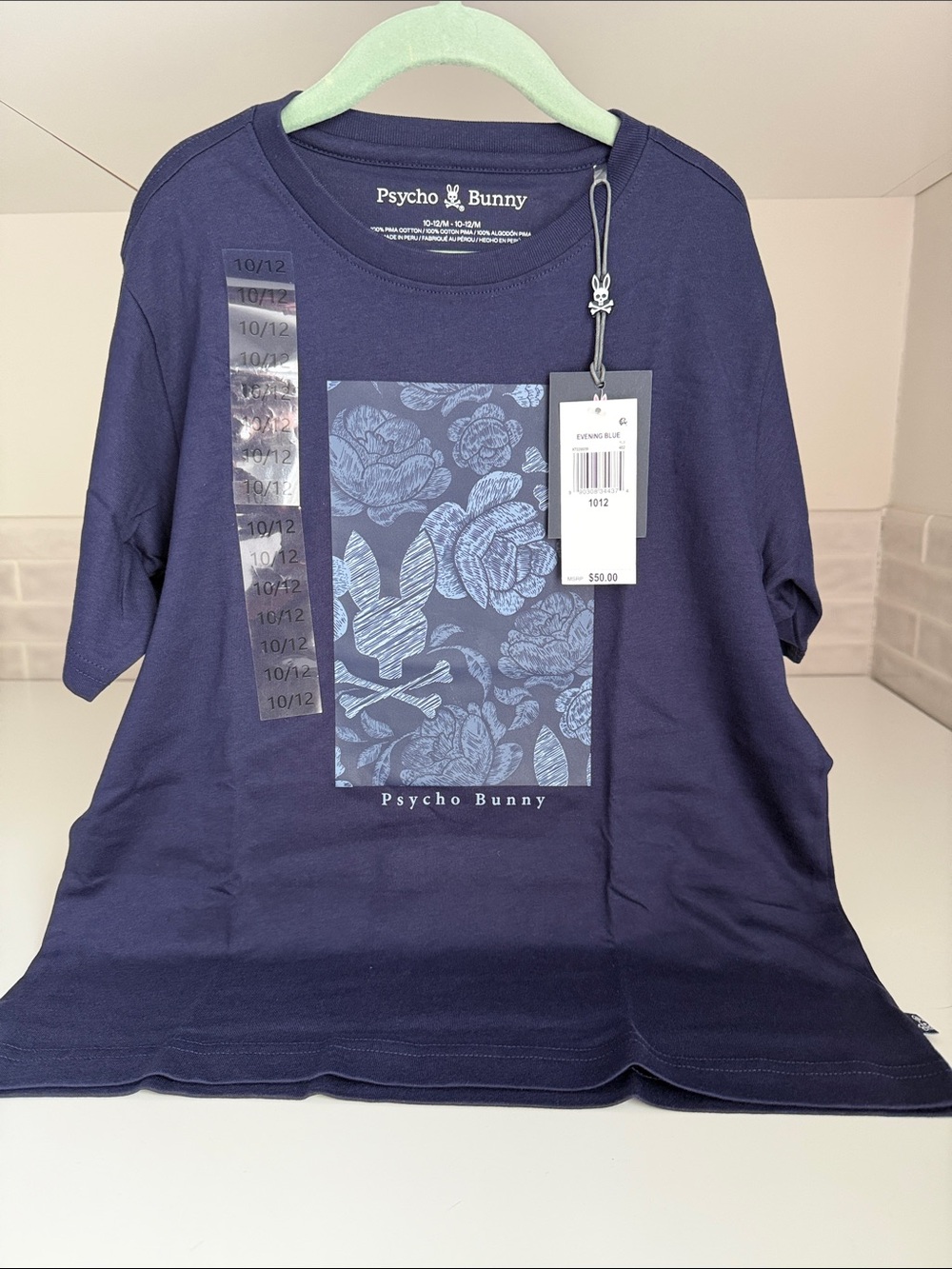 Psycho Bunny Navy Tee with Logo Print
